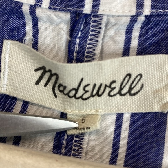 Madewell maxi dress size 6 boho nautical stripe tiered cottagecore coastal beach - Picture 2 of 13
